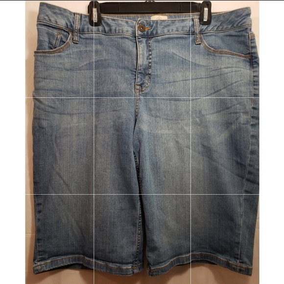 st john's bay womens jean shorts